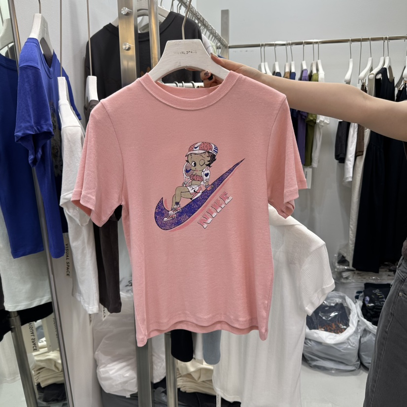VISUAL SPACE韓國代購㊣女裝新品熱賣職業人氣推薦時尚T恤VISUAL SPACET恤圖色2