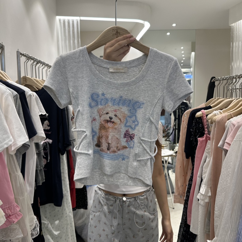 MIMME韓國直郵㊣女士新品熱賣時尚休閑職業推薦25春夏人氣T恤MIMMET恤圖色2