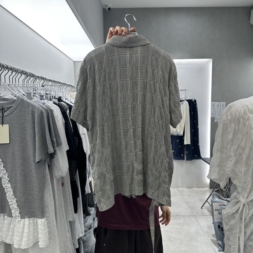 ANDE韓國直郵㊣女裝新品人氣推薦真品25春夏熱賣襯衫蕾絲衫ANDE襯衫/蕾絲衫