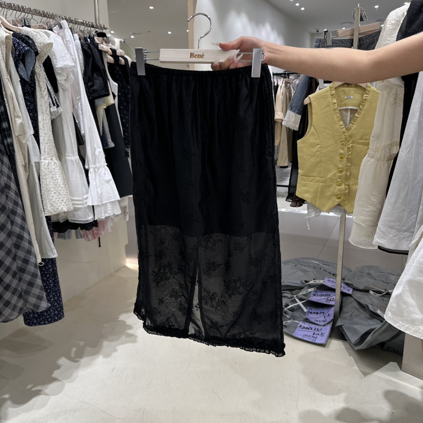 BENE東大門㊣直郵女裝新款人氣時尚休閑真品25春夏職業長裙BENE長裙圖色2