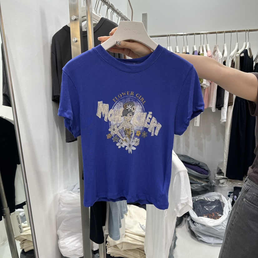 VISUAL SPACE東大門㊣直郵女裝新品25春夏熱賣休閑職業T恤VISUAL SPACET恤圖色3