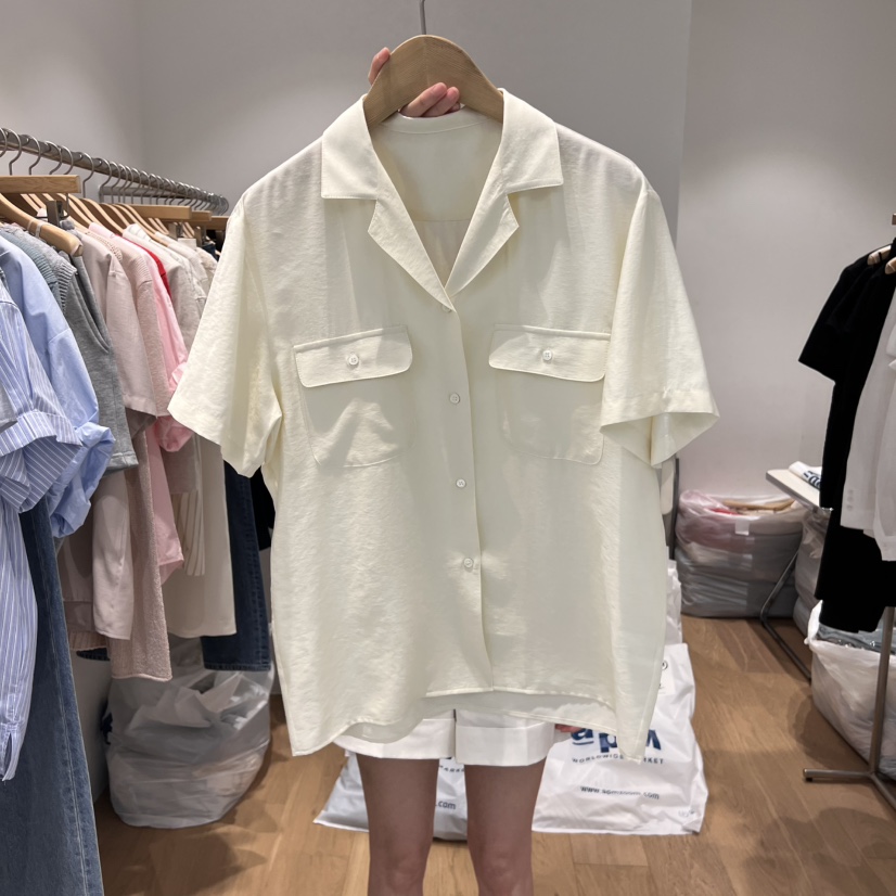 OUR-A東大門㊣代購女士新款職業休閑25春夏人氣襯衫蕾絲衫OUR-A襯衫/蕾絲衫圖色2