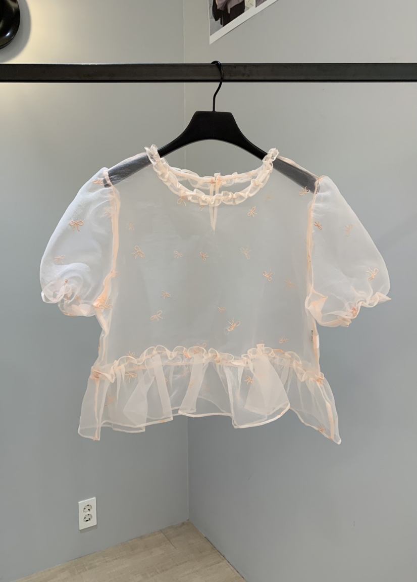 SOFTNESS東大門㊣代購女士新品休閑時尚熱賣襯衫蕾絲衫荷葉邊Softness/Cosmic襯衫/蕾絲衫圖色3