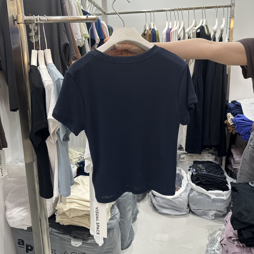 VISUAL SPACE韓國直郵㊣女士新品25春夏時尚推薦人氣熱賣T恤VISUAL SPACET恤