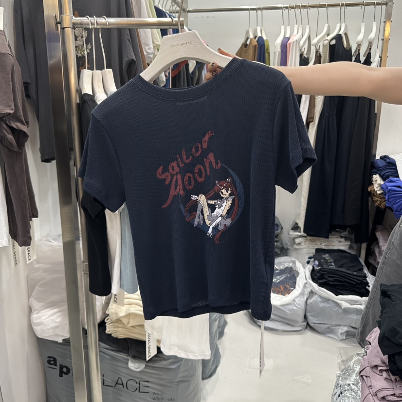 VISUAL SPACE韓國直郵㊣女士新品25春夏時尚推薦人氣熱賣T恤VISUAL SPACET恤圖色3