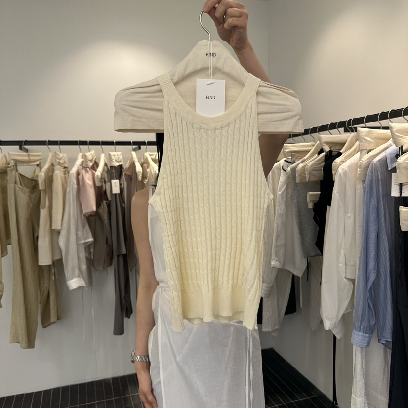 FIND-P東大門㊣直郵女裝新款職業休閑真品熱賣25春夏吊帶背心FIND-P吊帶/背心圖色1