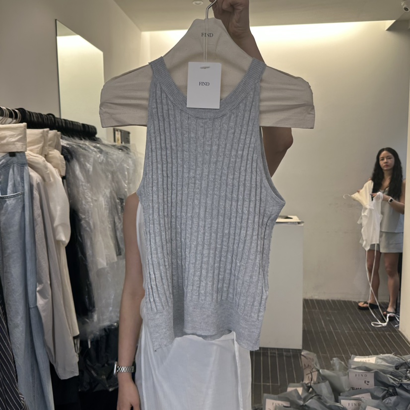 FIND-P東大門㊣直郵女裝新款職業休閑真品熱賣25春夏吊帶背心FIND-P吊帶/背心圖色2