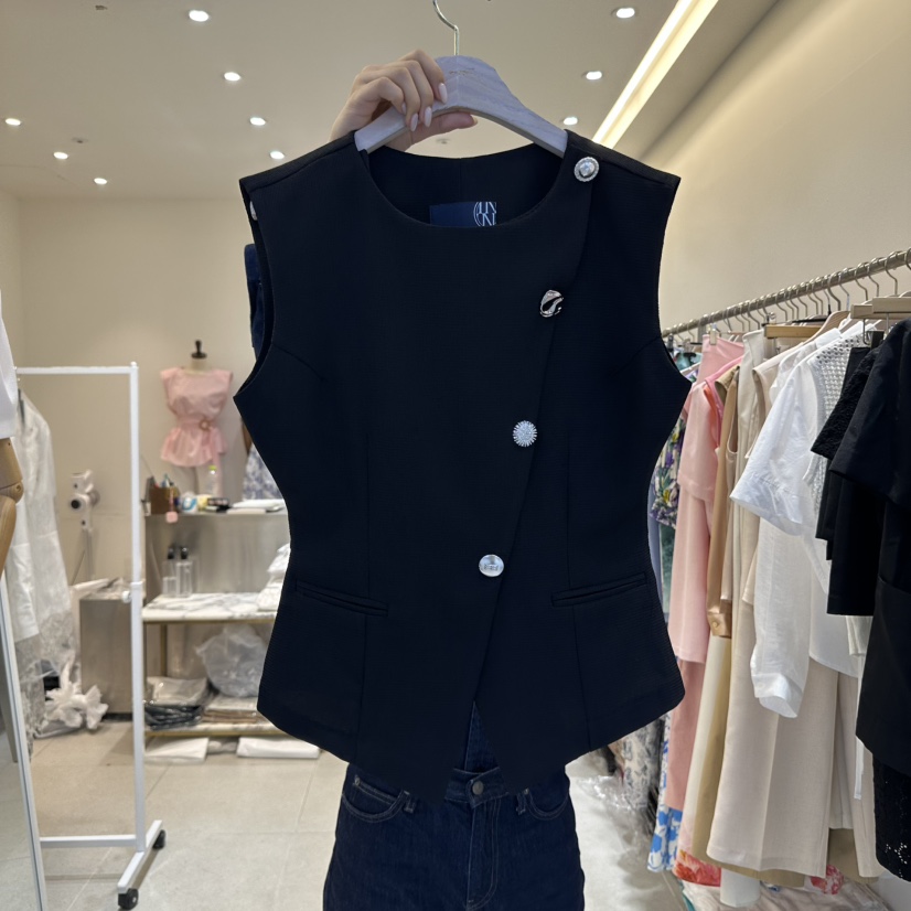 INNO韓國直郵㊣女裝新款推薦人氣休閑時尚25春夏馬甲紐扣背心INNO馬甲圖色2