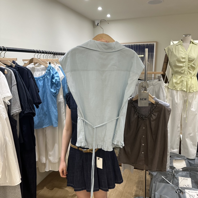 WINSOME韓國直郵㊣女士新品休閑時尚25春夏職業人氣襯衫蕾絲衫WINSOME襯衫/蕾絲衫