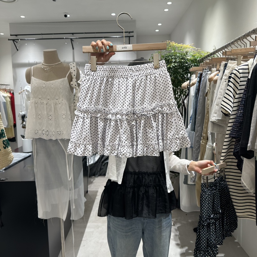 AYCE韓國代購㊣女裝新款職業時尚真品休閑熱賣25春夏短裙圓點裙101SHOWROOM/AYCE短裙圖色1