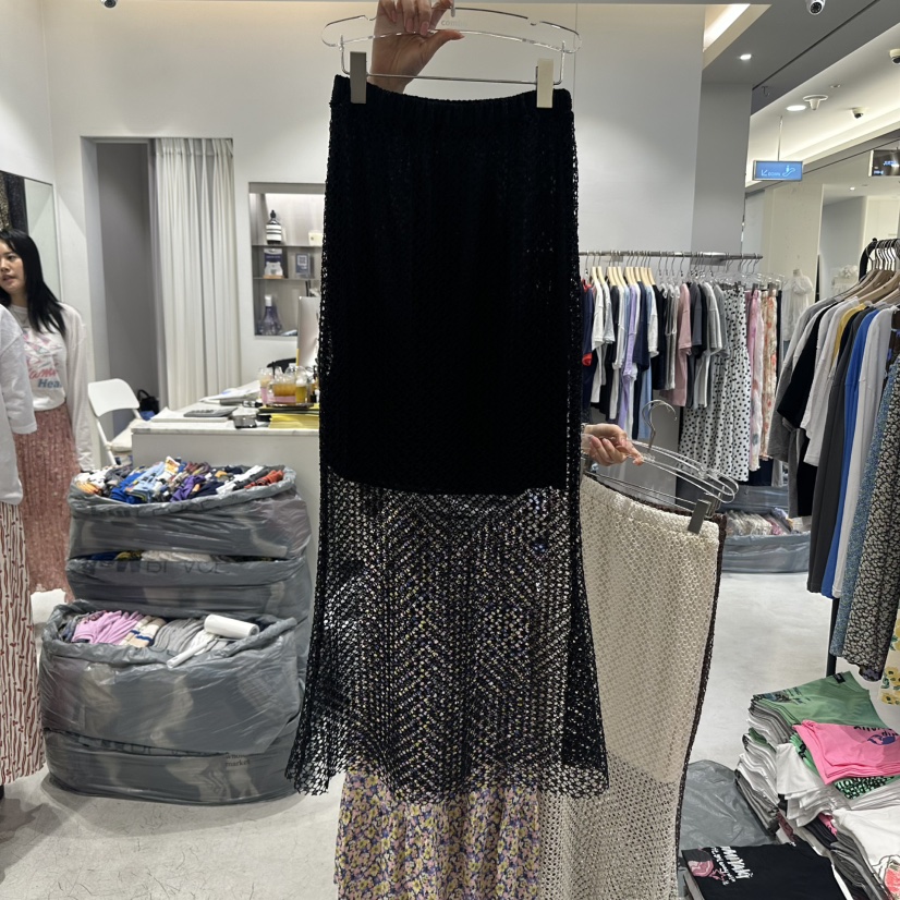 COMBO韓國代購㊣女士新款人氣推薦25春夏熱賣真品時尚休閑長裙COM_BO長裙圖色4