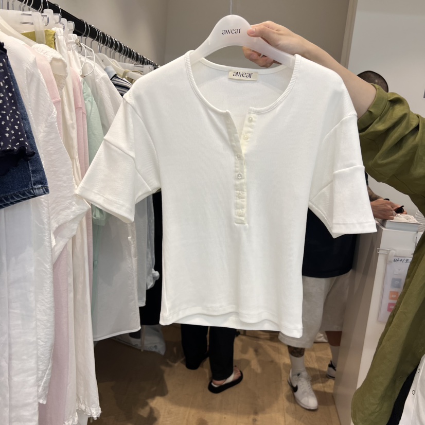 RUMIRU/AWEAR東大門㊣代購女裝新款熱賣時尚人氣職業休閑T恤awear/RUMIRUT恤圖色2