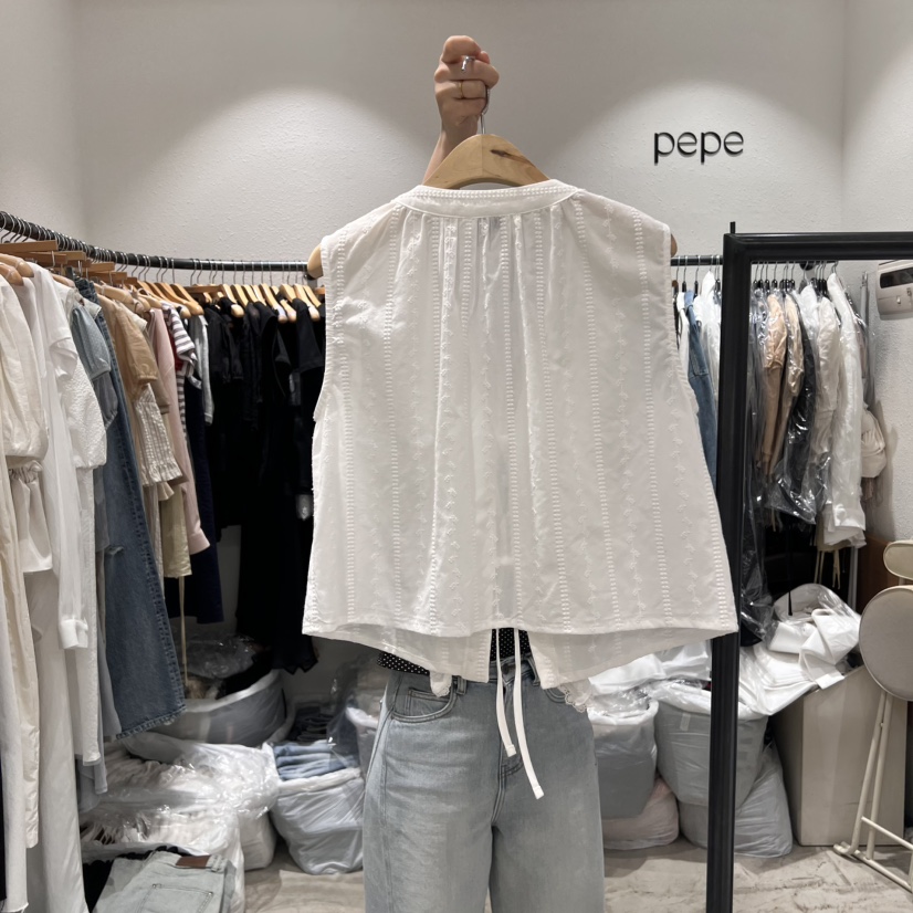ALMOND PEPE東大門㊣直郵女裝新品真品推薦熱賣休閑25春夏馬甲ALMOND PEPE馬甲