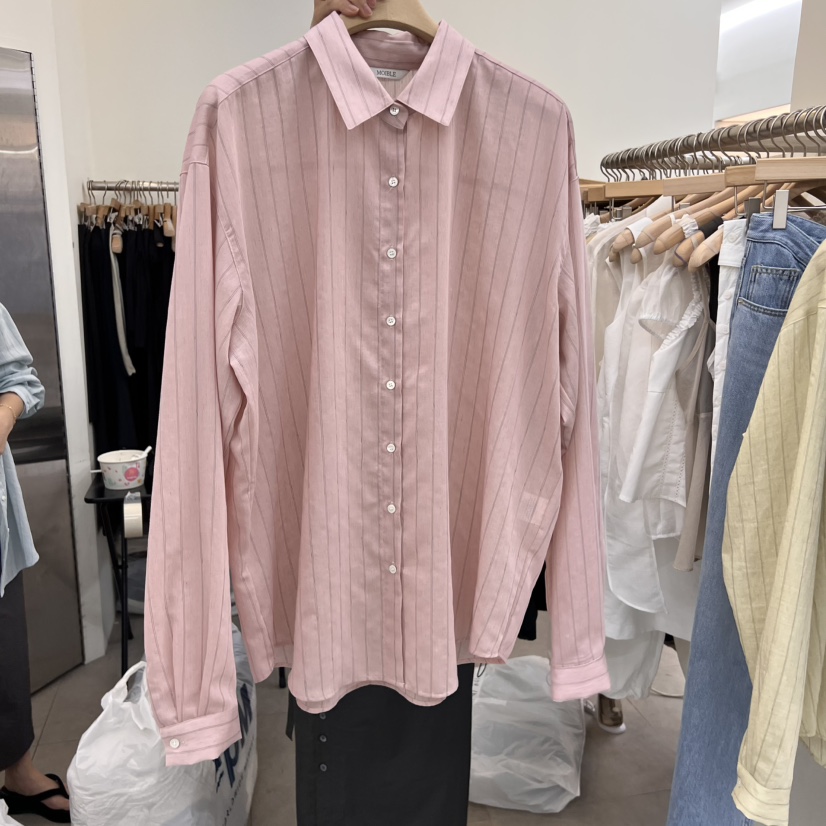 MOIBLE韓國代購㊣女士新品熱賣真品25春夏推薦時尚襯衫蕾絲衫MOIBLE襯衫/蕾絲衫圖色2