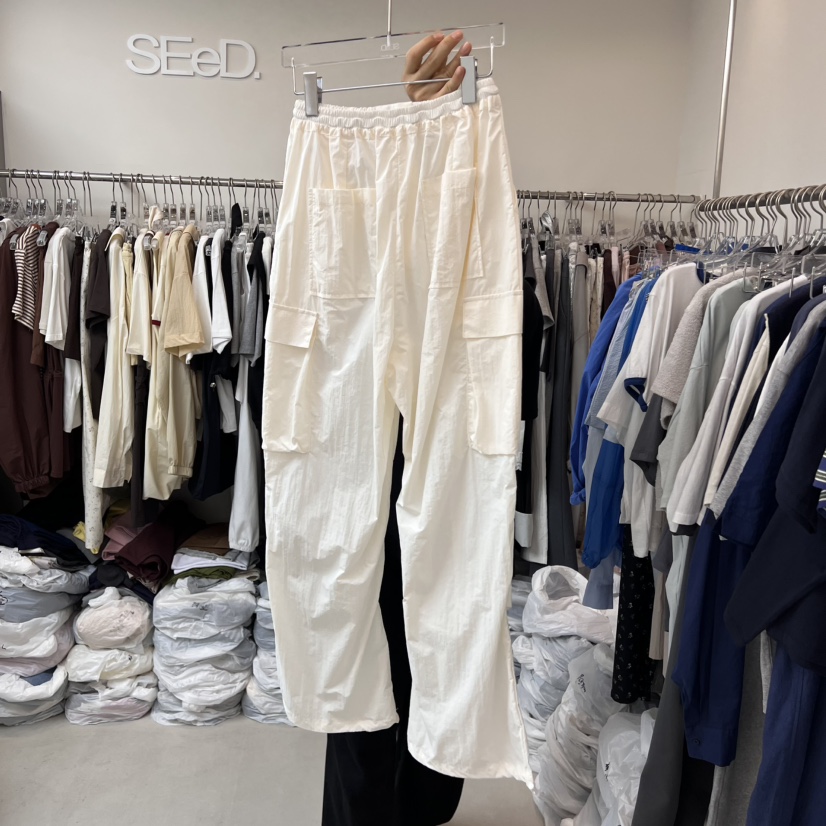 LEESEED-A韓國代購㊣女士新品熱賣25春夏推薦時尚休閑褲口袋SEeD/LEESEED休閑褲