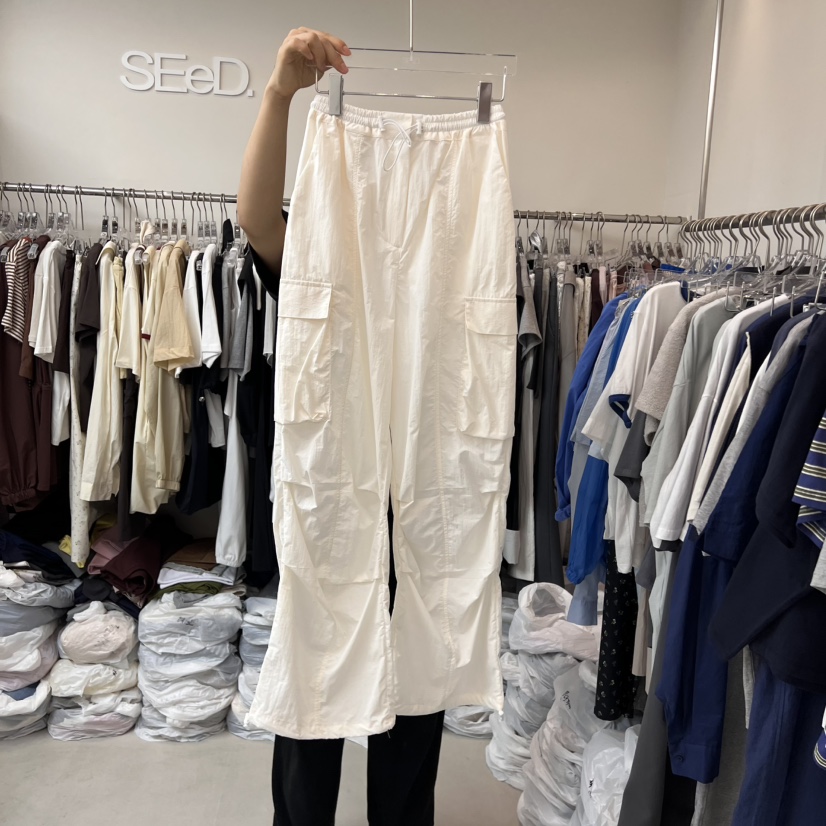 LEESEED-A韓國代購㊣女士新品熱賣25春夏推薦時尚休閑褲口袋SEeD/LEESEED休閑褲圖色2