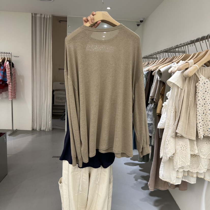 VAULT韓國代購㊣女士新品人氣25春夏休閑時尚真品職業推薦衛衣VAULT衛衣