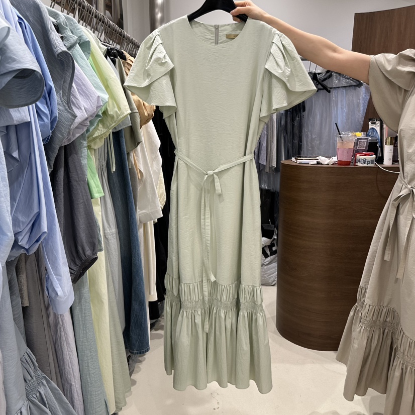 LE EDITION韓國直郵㊣女士新品職業熱賣時尚真品連衣裙含腰帶LE EDITION連衣裙圖色4