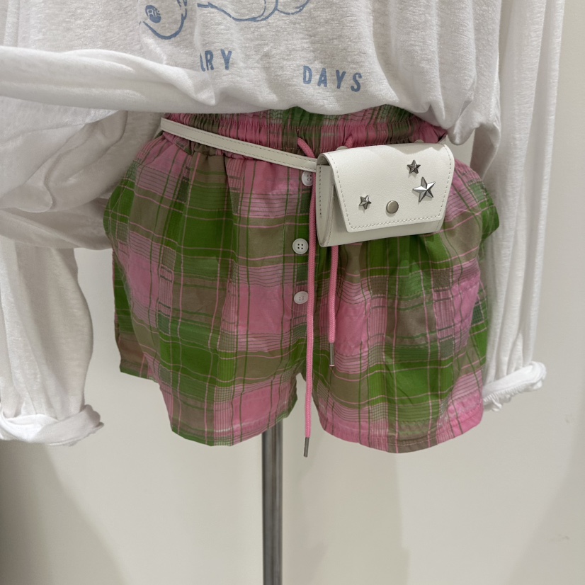 VAULT東大門㊣代購女裝新品職業時尚休閑25春夏短褲不含腰帶VAULT短褲圖色2