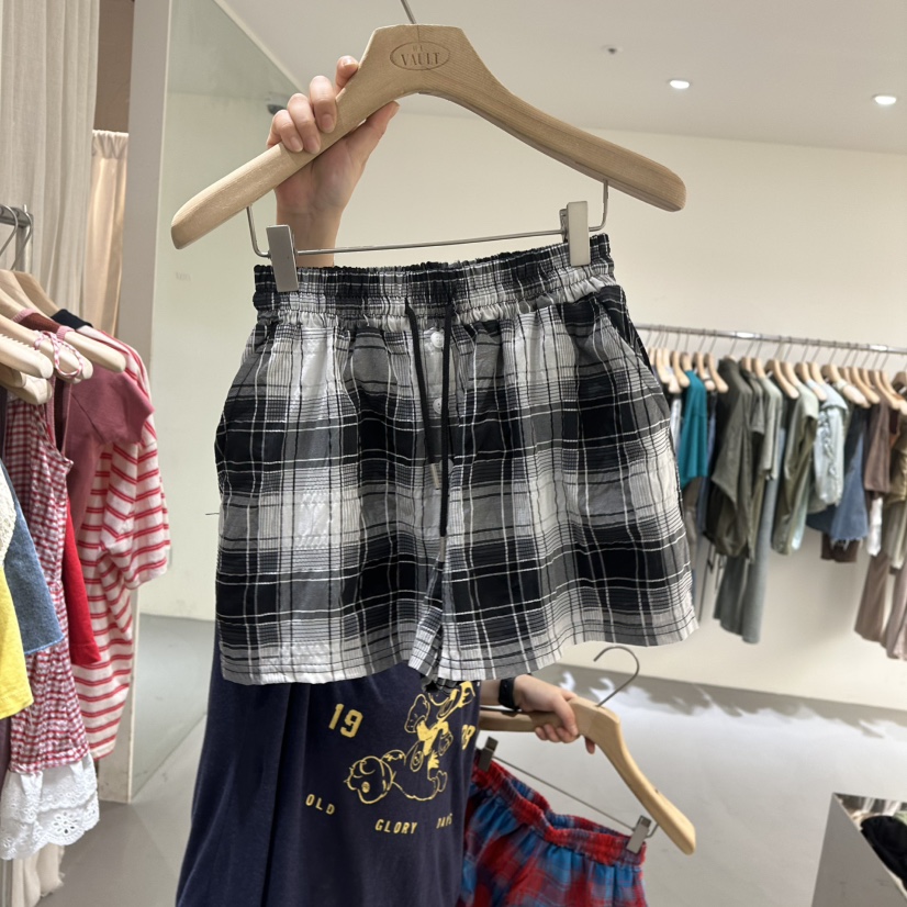 VAULT東大門㊣代購女裝新品職業時尚休閑25春夏短褲不含腰帶VAULT短褲圖色3