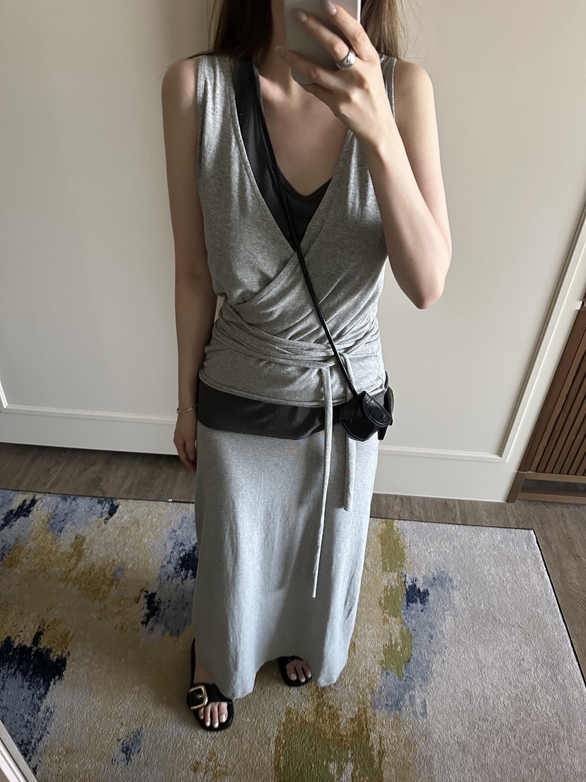 BOWIE韓國代購㊣女士新品25春夏人氣職業推薦時尚休閑吊帶背心BOWIE吊帶/背心