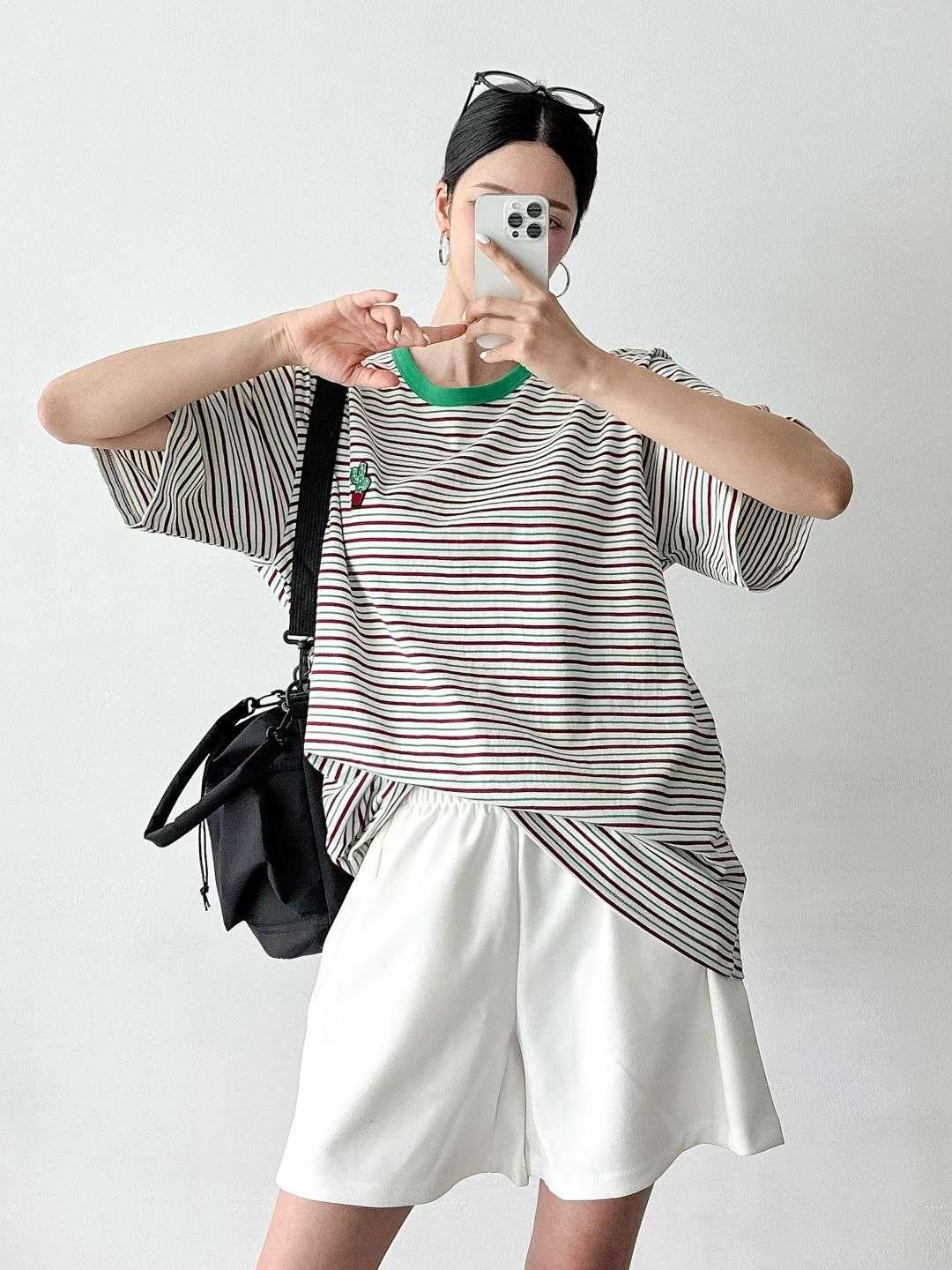 THEGGLLIM韓國直郵㊣女士新款職業25春夏人氣休閑熱賣真品T恤THEGGLLIMT恤