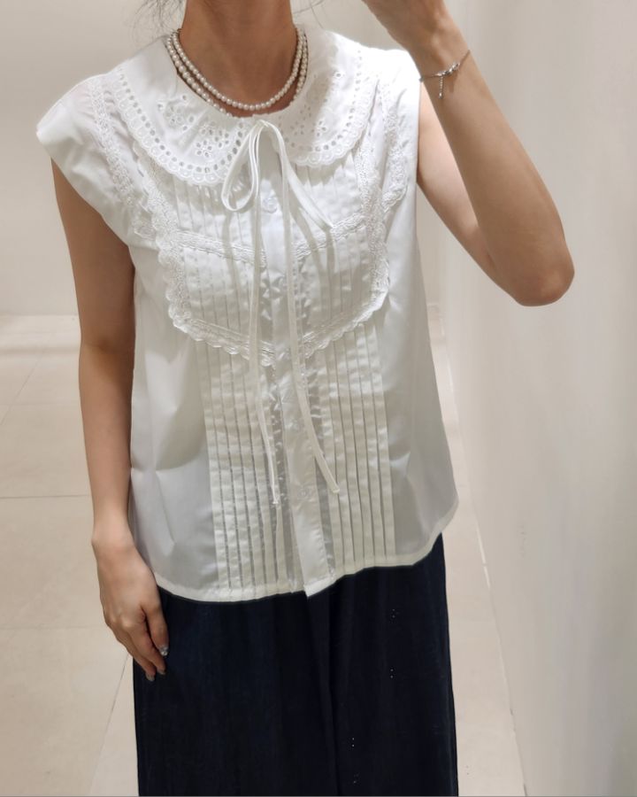FEMME韓國直郵㊣女裝新款休閑25春夏推薦職業時尚襯衫蕾絲衫FEMME襯衫/蕾絲衫