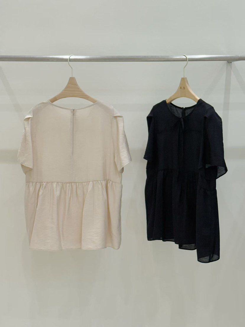 AUTUMN BEIGE PLUS韓國代購㊣女士新品25春夏休閑襯衫蕾絲衫A.b/AUTUMN BEIGE襯衫/蕾絲衫
