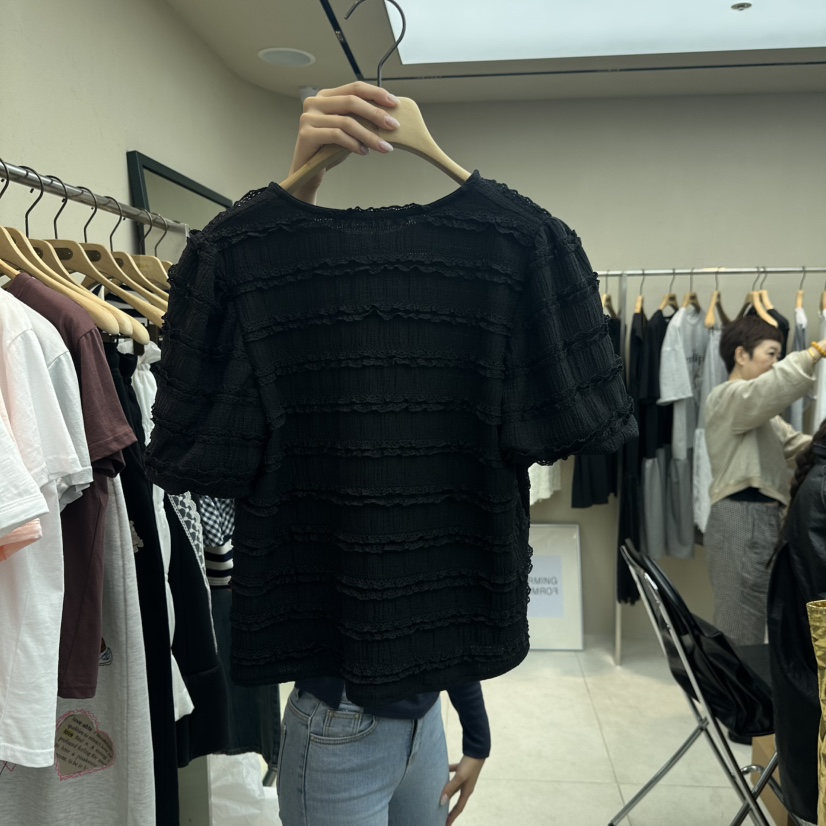 FORMING-P韓國直郵㊣女裝新款職業真品25春夏休閑襯衫蕾絲衫FORMING襯衫/蕾絲衫