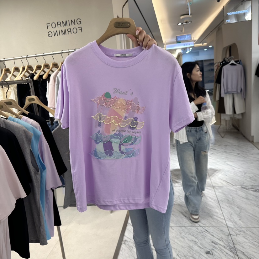 FORMING-P韓國代購㊣女裝新品熱賣真品時尚推薦25春夏人氣T恤FORMINGT恤圖色2