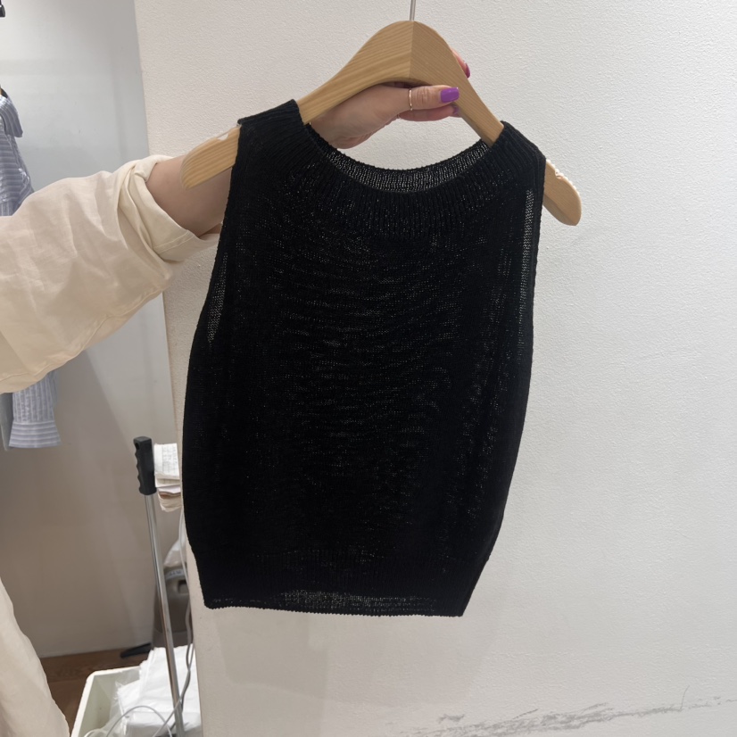 VERVEINE東大門㊣直郵女士新品職業時尚推薦熱賣吊帶背心亞麻VERVEINE吊帶/背心