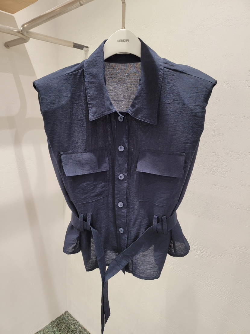 THE OTHER韓國直郵㊣女士新品25春夏人氣時尚馬甲透明腰帶THE OTHER馬甲圖色2
