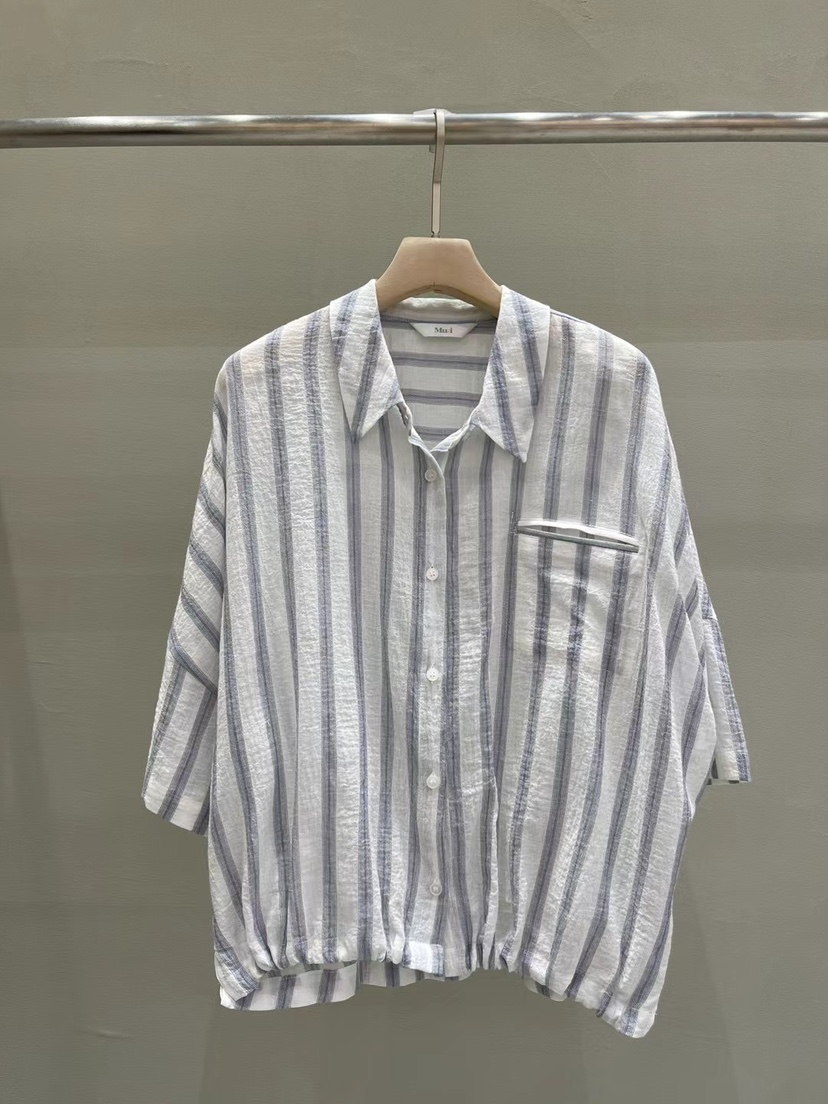 MU i韓國代購㊣女士新品人氣休閑時尚25春夏熱賣襯衫蕾絲衫Mu:i-Q襯衫/蕾絲衫