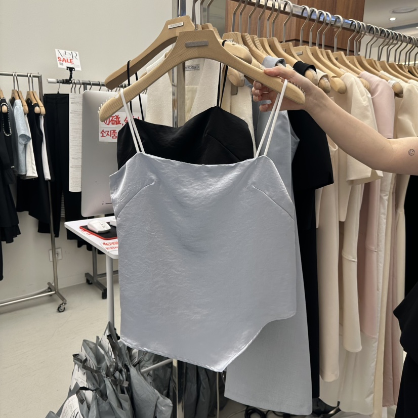 MER韓國代購㊣女裝新品時尚休閑人氣熱賣推薦25春夏吊帶背心MER/ANGELO BIANCO吊帶/背心圖色3