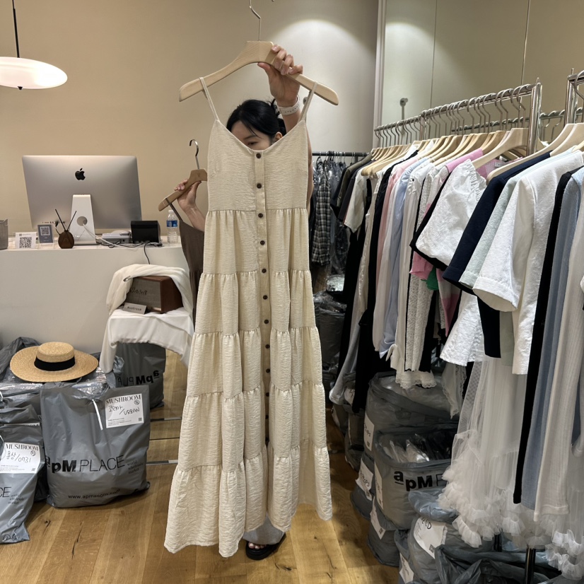 MUSHROOM-A韓國直郵㊣女裝新品25春夏推薦人氣職業真品連衣裙MUSHROOM連衣裙