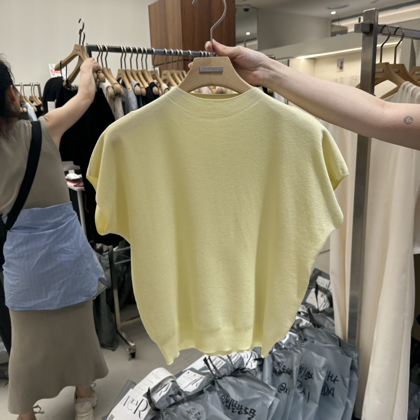 MER韓國代購㊣女士新品真品熱賣時尚推薦職業休閑25春夏針織衫MER/ANGELO BIANCO針織衫圖色2