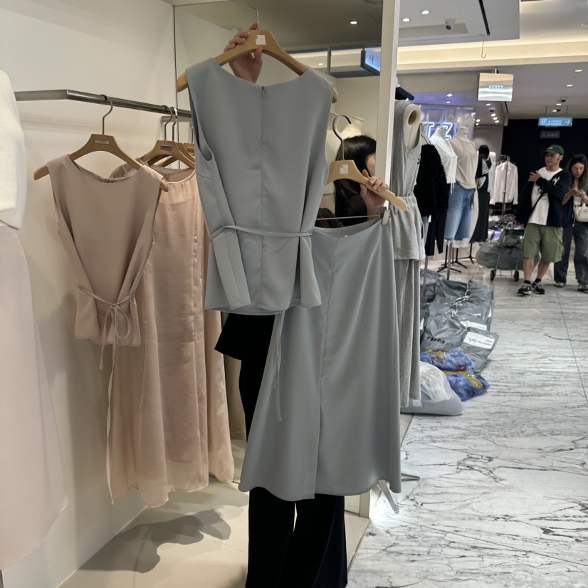 MER韓國直郵㊣女士新品熱賣25春夏推薦休閑真品人氣套裝含腰繩MER/ANGELO BIANCO套裝