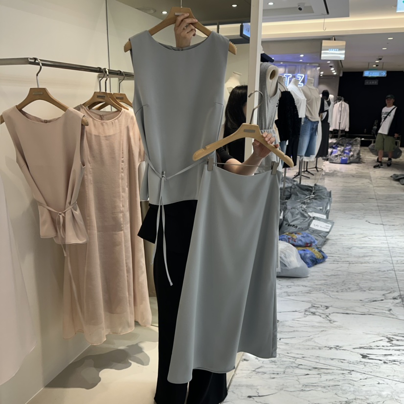 MER韓國直郵㊣女士新品熱賣25春夏推薦休閑真品人氣套裝含腰繩MER/ANGELO BIANCO套裝圖色2