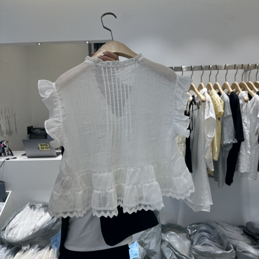 RICH SISTER韓國直郵㊣女裝新品人氣25春夏襯衫蕾絲衫蕾絲RICH SISTER襯衫/蕾絲衫