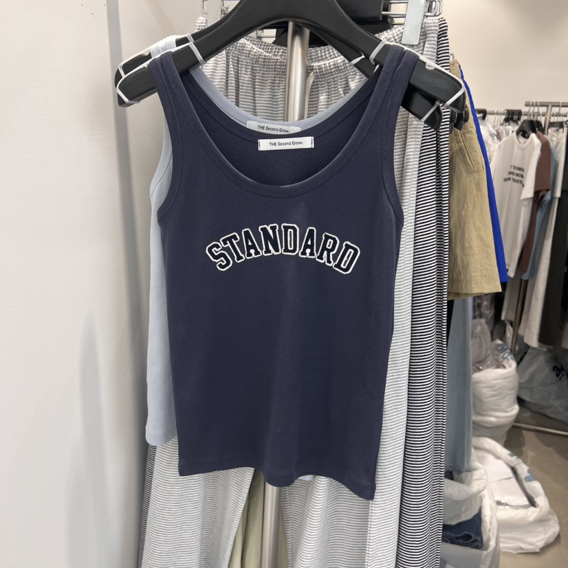 THE SECOND GROW東大門㊣代購女裝新品推薦真品休閑吊帶背心THE SECOND GROW吊帶/背心圖色3