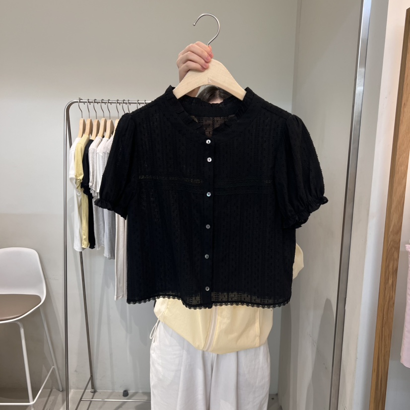OUTRENE東大門㊣實拍女裝新品時尚推薦真品25春夏襯衫蕾絲衫OUTRENE襯衫/蕾絲衫圖色2