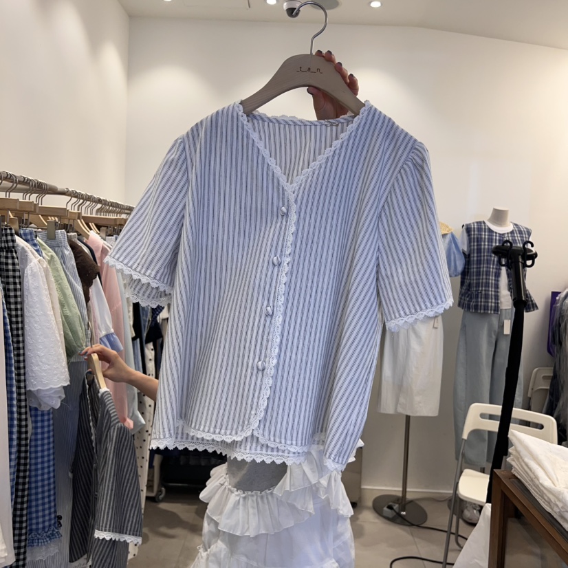 TAN&COMO東大門㊣直郵女士新品時尚人氣真品襯衫蕾絲衫tan-COMO襯衫/蕾絲衫