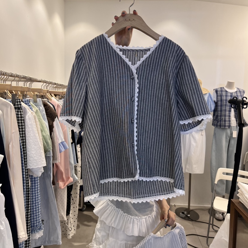 TAN&COMO東大門㊣直郵女士新品時尚人氣真品襯衫蕾絲衫tan-COMO襯衫/蕾絲衫圖色2