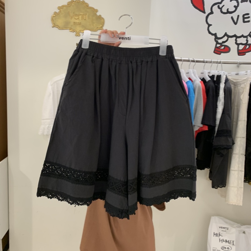 VENTI韓國直郵㊣女裝新品推薦職業真品休閑人氣熱賣短褲蕾絲VENTI短褲圖色2