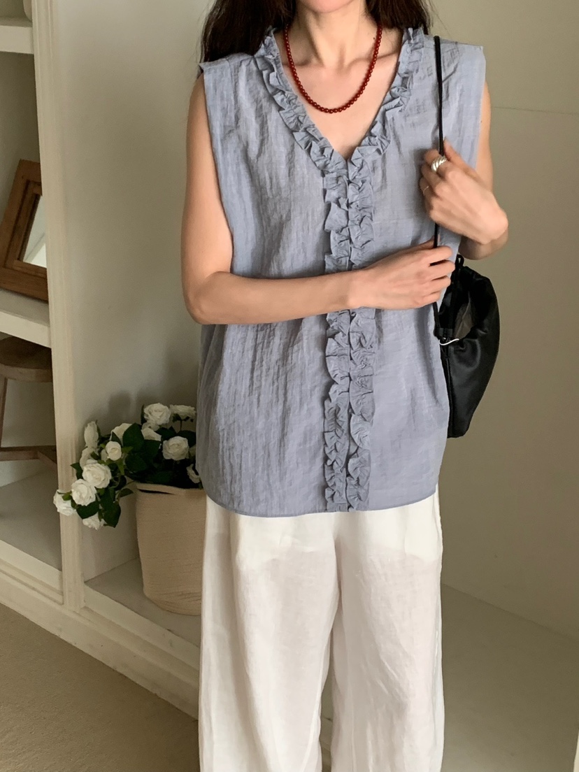 RIVER RAIN韓國代購㊣女裝新品時尚人氣25春夏職業吊帶背心RIVER RAIN吊帶/背心