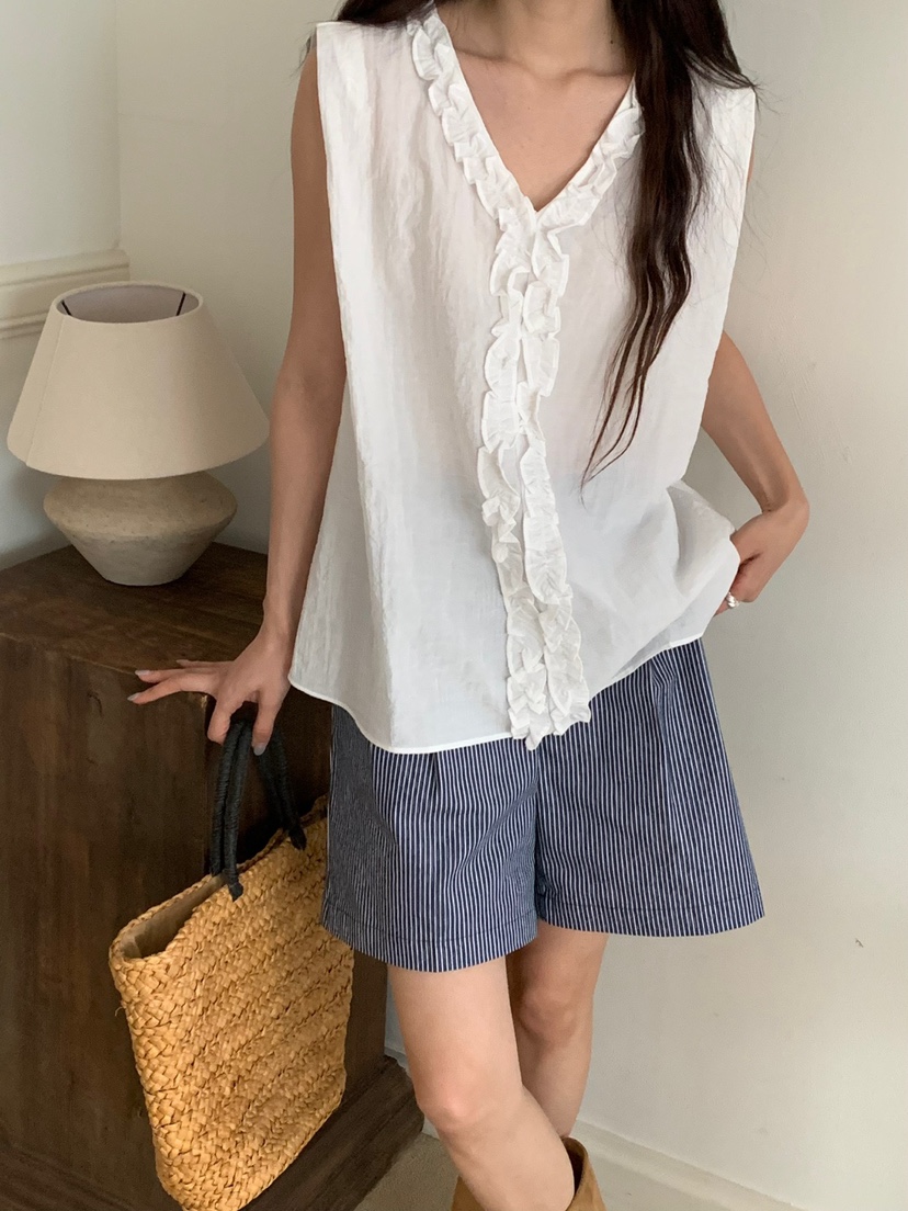 RIVER RAIN韓國代購㊣女裝新品時尚人氣25春夏職業吊帶背心RIVER RAIN吊帶/背心