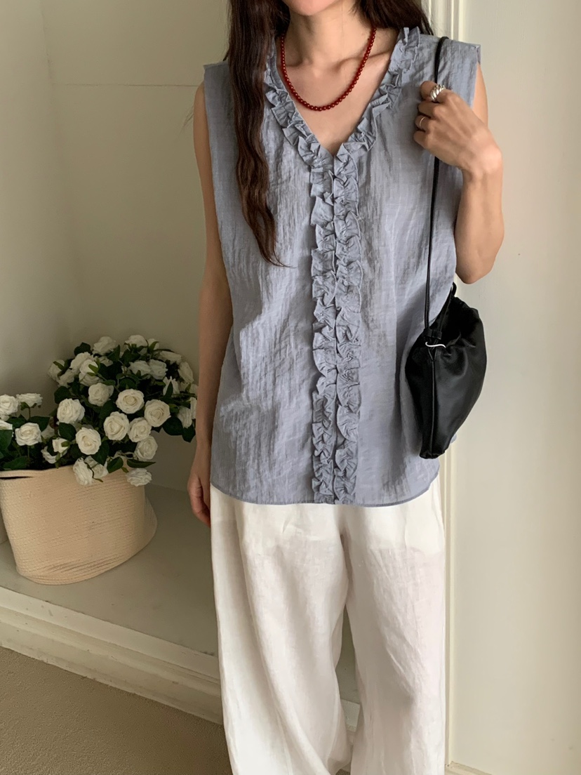RIVER RAIN韓國代購㊣女裝新品時尚人氣25春夏職業吊帶背心RIVER RAIN吊帶/背心