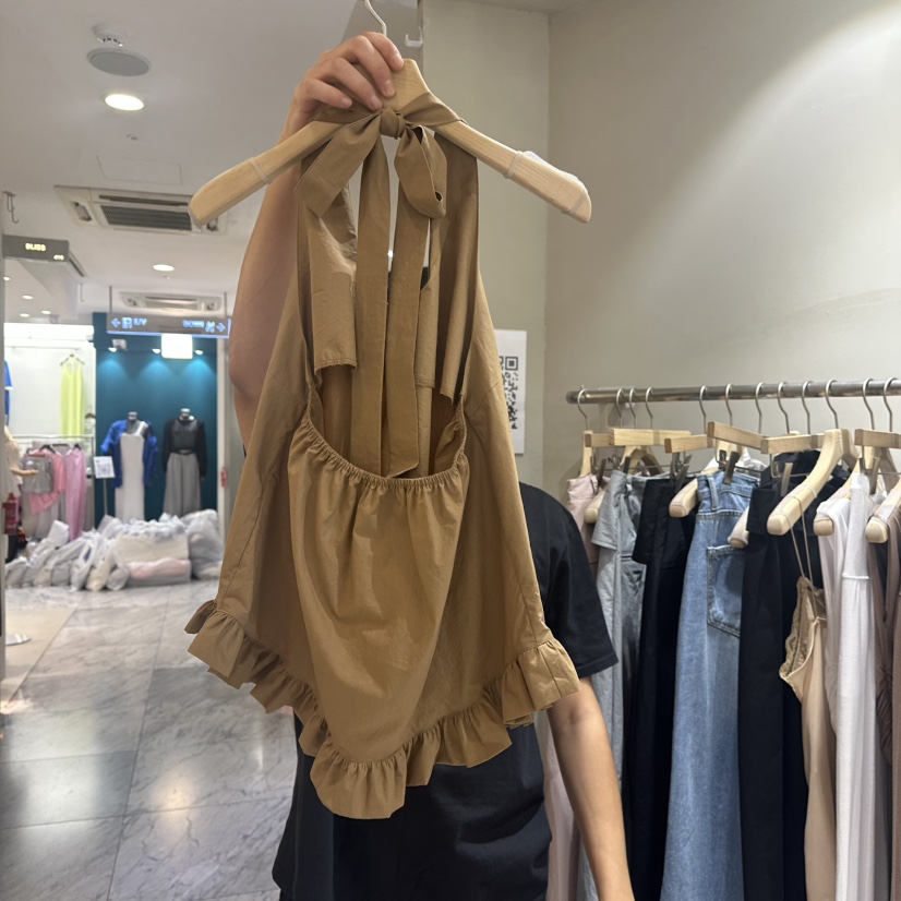 BETONE東大門㊣實拍女裝新品熱賣推薦25春夏吊帶背心荷葉邊BETONE吊帶/背心