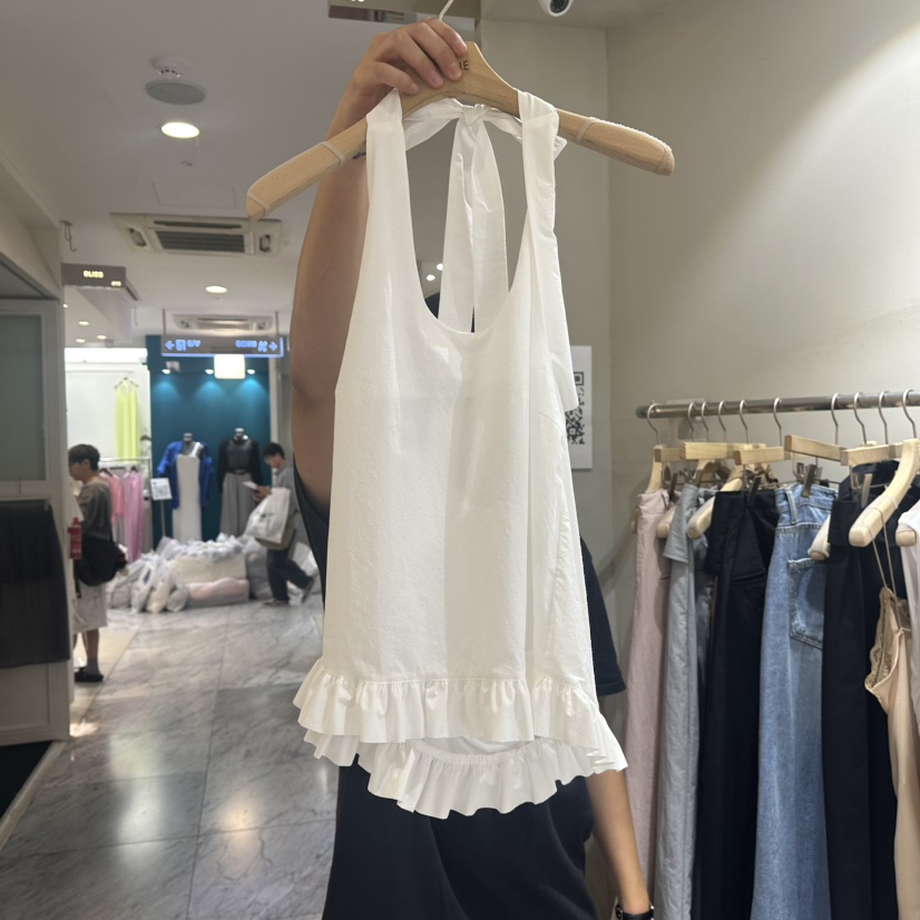 BETONE東大門㊣實拍女裝新品熱賣推薦25春夏吊帶背心荷葉邊BETONE吊帶/背心圖色2