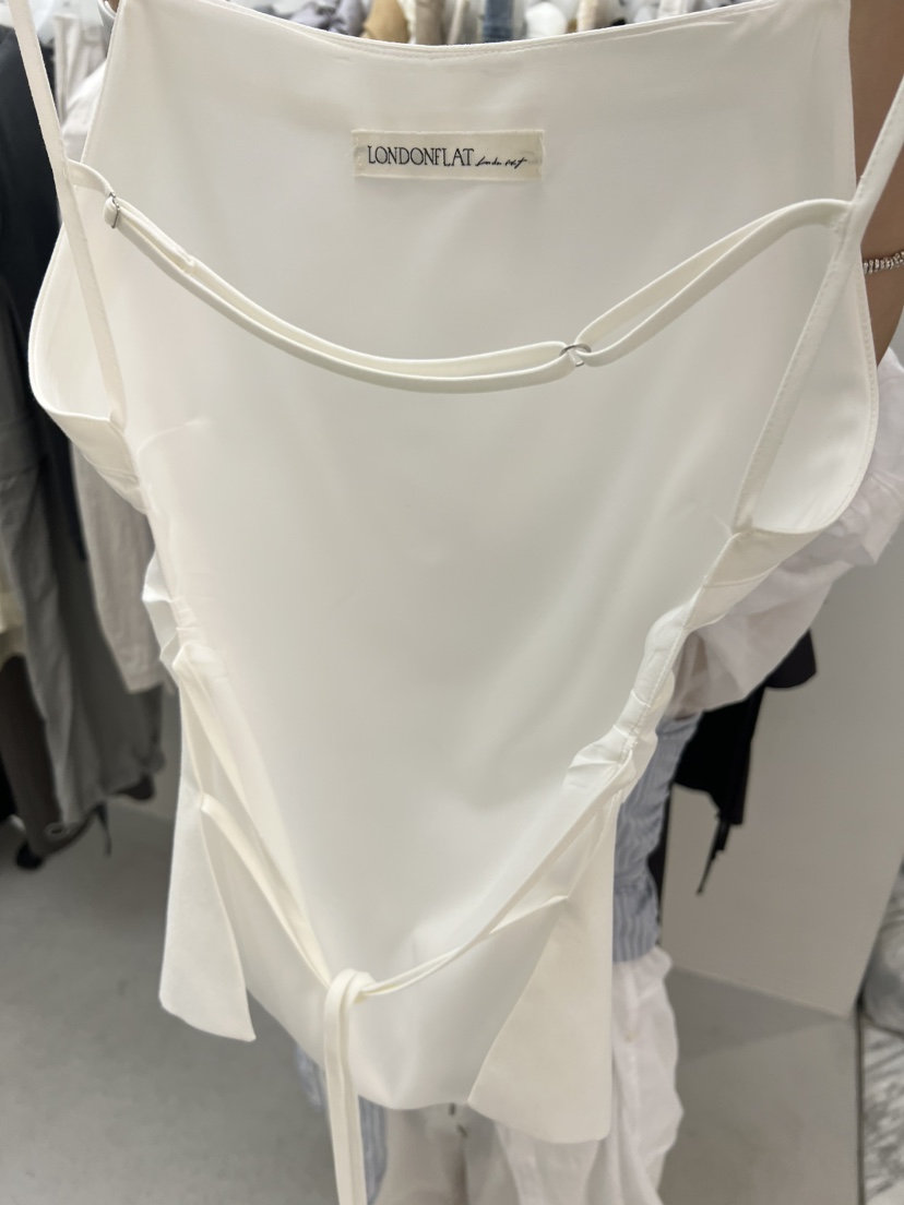 LONDON FLAT韓國直郵㊣女裝新品休閑推薦吊帶背心亞麻緊身LONDON FLAT吊帶/背心
